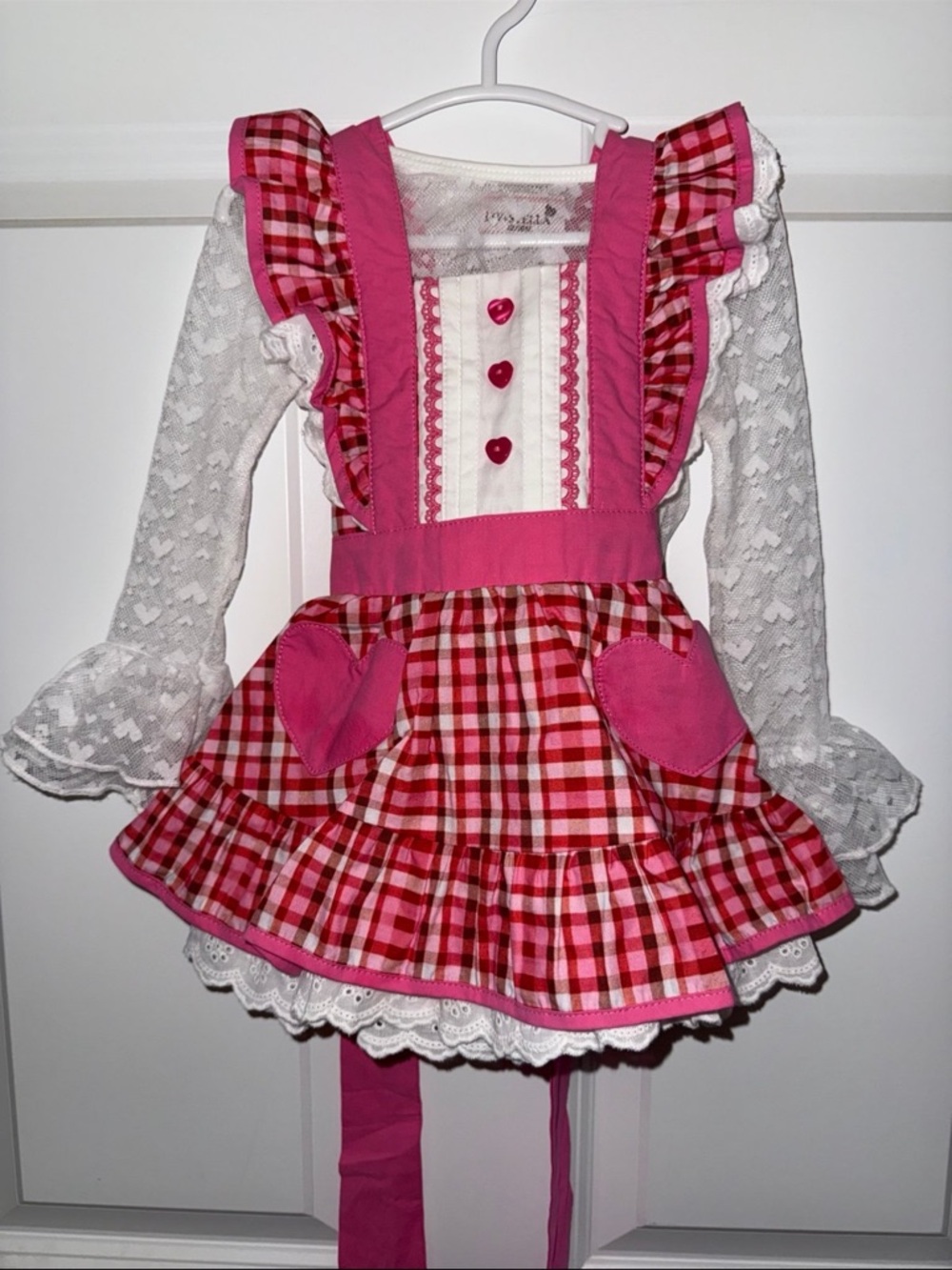 Liv & Stella valentines pinafore